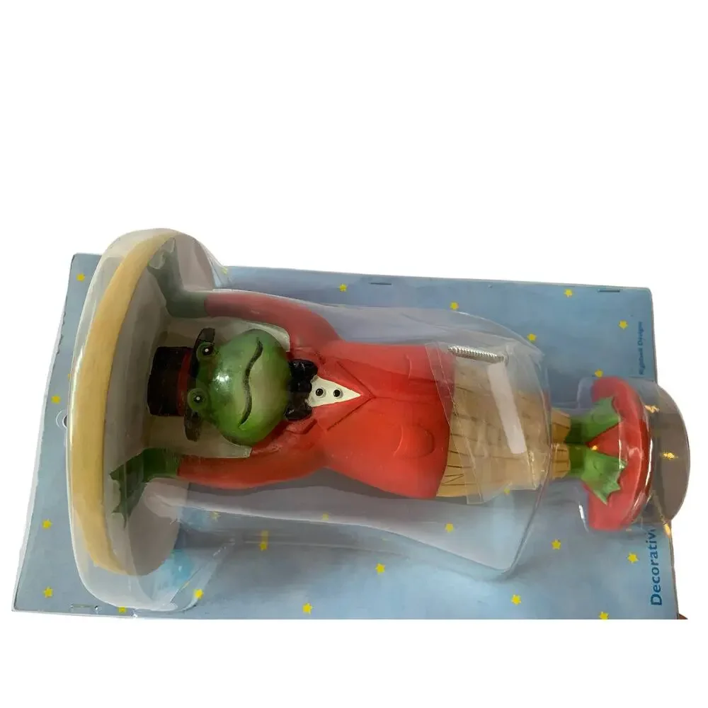 Kelly B. Rightsell Frog Prince Decorative Curtain Rod Hardware Holders Shelves